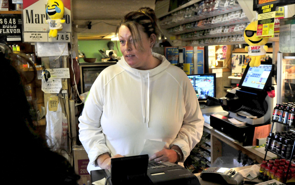 Patterson's store cashier Angie Huff said the unusual circumstances in the death of neighbor Joyce Wood on Sunday and lack of information on the incident were on the minds of customers coming into the Burnham store all day on Monday.