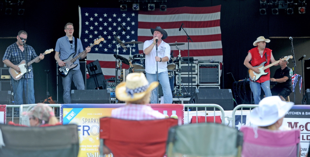 The band Bad Penny on July 3, 2014, performs at Fort Halifax Park in Winslow as part of the Winslow Family 4th of July Celebration.