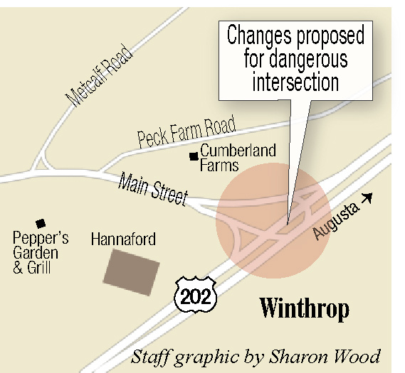 Crew begins changes at intersection of U.S. Route 202 and Main Street ...