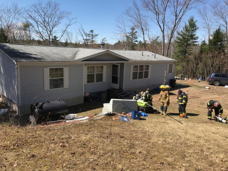 A mobile home on South Clary Road was damaged by fire Monday afternoon.