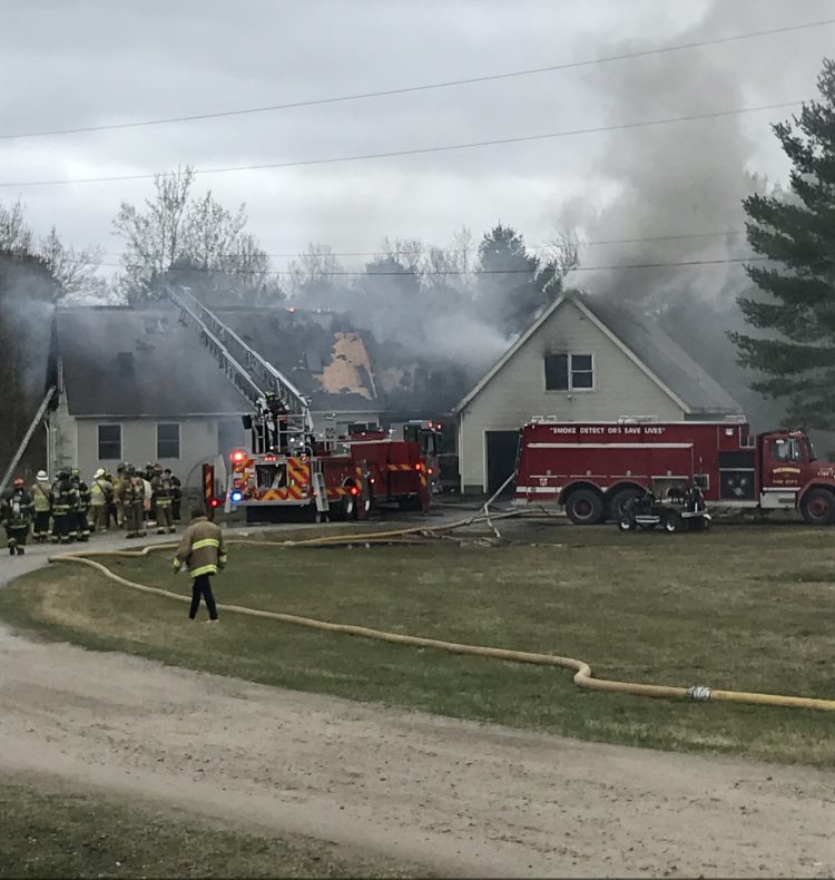 Firefighters responded Wednesday afternoon to the scene of a house fire at 28 Hurley Drive, just off Langdon Road in Richmond.