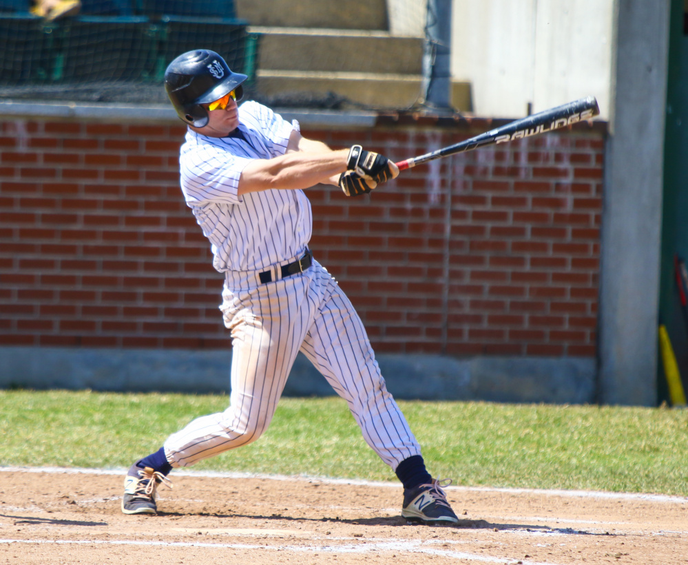 Winslow native Dylan Hapworth is enjoying a standout season for the University of Southern Maine baseball team this season. Entering play Thursday, he led the Huskies with seven home runs and a .429 average.