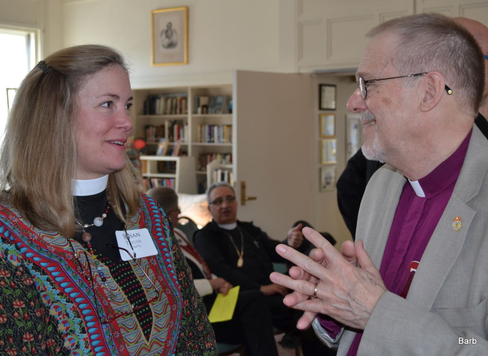 The Rev. Susan Berry Taylor with the Rt. Rev. Stephen T. Lane, Bishop of Maine, April 11.