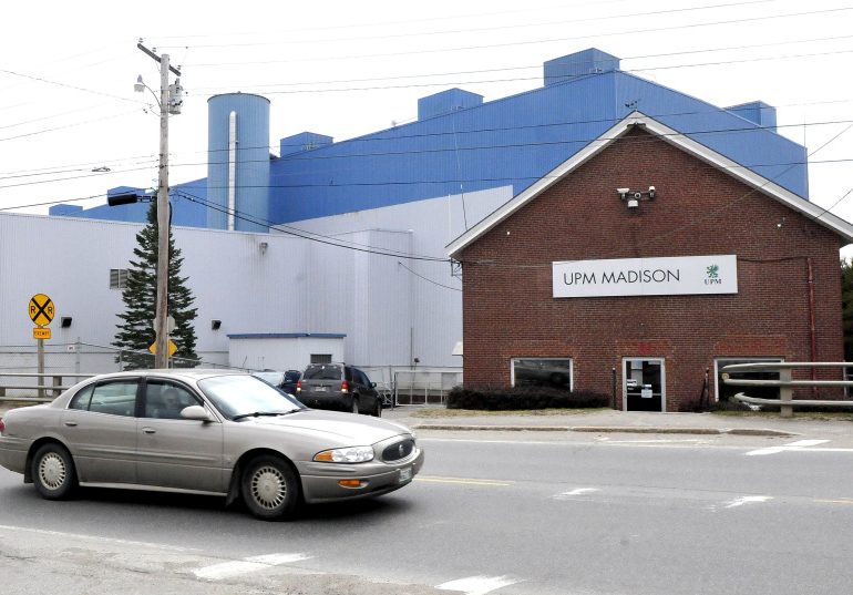 The former Madison Paper Industries mill Wednesday. The mill's equipment and assets, now owned by Somerset Acquisition LLC, are for sale.