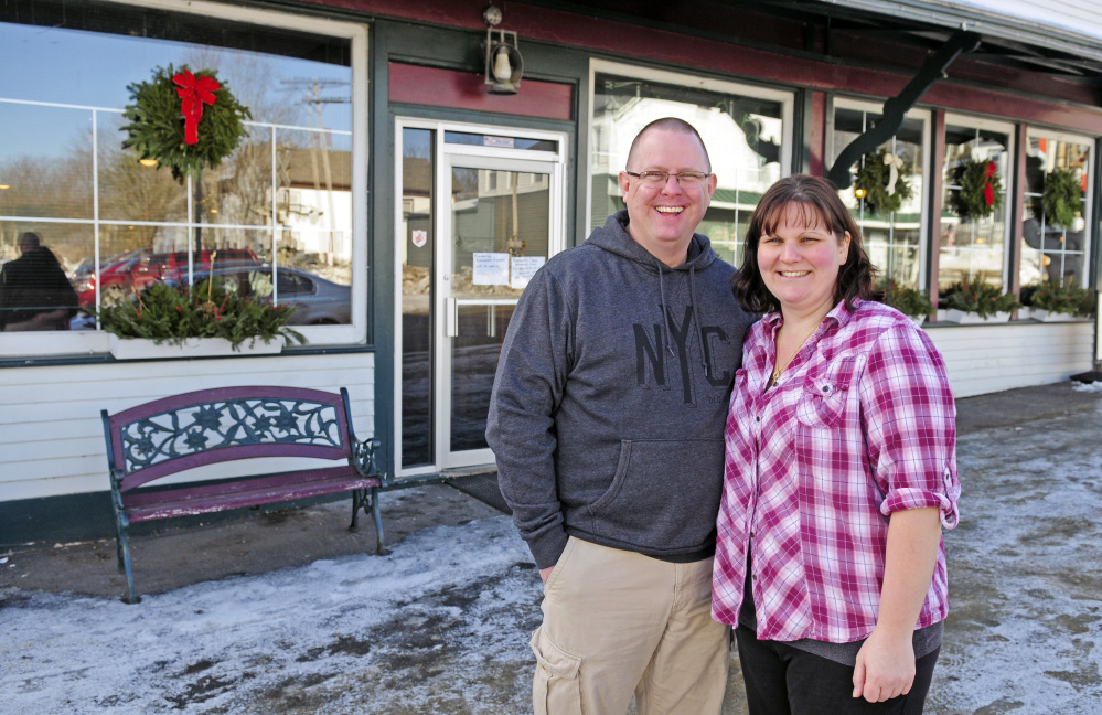 Levon and Kimberly Travis stand on Jan. 6 in front of their Richmond restaurant, Kimberly's Restaurant & Lounge. It's one of two businesses hoping to ask Richmond voters to try again to lift the prohibition against Sunday alcohol sales.