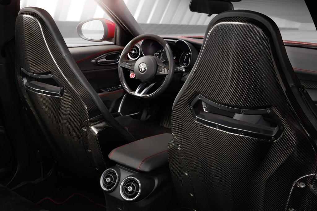 All Alfa Romeo Giulia come with an eight-speed automatic transmission, along with a full slate of safety gear. 