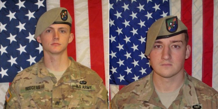 Sgt. Joshua P. Rodgers, 22, left, and Sgt. Cameron H. Thomas, 23, were killed in Afghanistan on Wednesday.