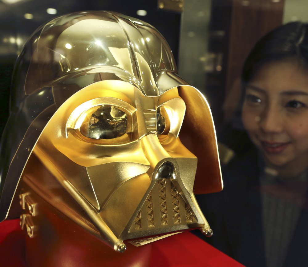 A jewelry store in Tokyo is taking orders for masks of "Star Wars" villain Darth Vader. It's 33 pounds of pure gold and costs $1.4 million.