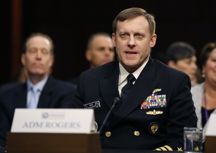 In a phone call with National Security Agency Director Adm. Michael Rogers, shown testifying in Washington in February, President Trump urged Rogers to speak out publicly if there was no evidence of collusion between Russia and the Trump campaign, according to officials briefed on the exchange.