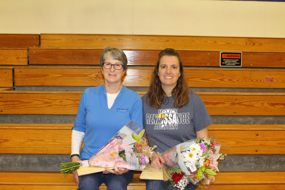 Faculty of the Trimester are Emily Foss, left, and Jenny Sutter.