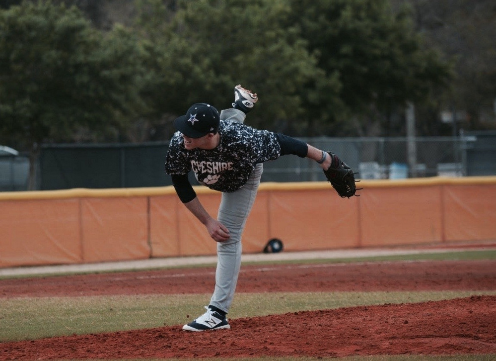 Dresden native Mike Stewart throws a pitch for Cheshire Academy last season.