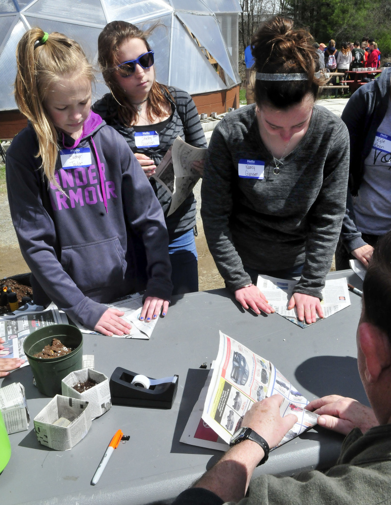 Skowhegan Area Middle School students spend a day in the woods at the Marti Stevens Learning Center