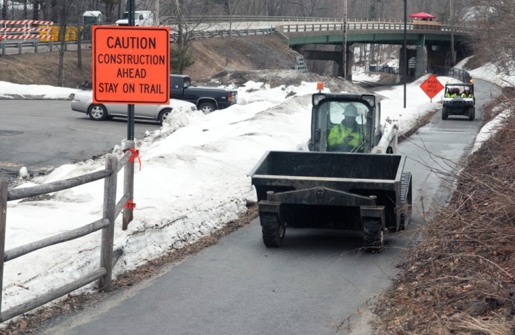 Work began last month at Millikens Crossing Bridge in Hallowell, but traffic should be back to normal Friday.