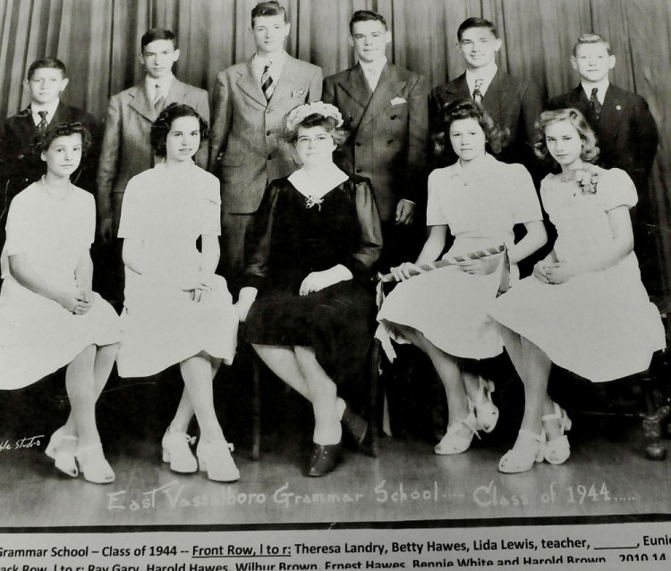 This photograph of the 1944 East Vassalboro Grammar School class will be in "The Vassalboro Anthology of Tales," a compilation of stories about the town and residents.