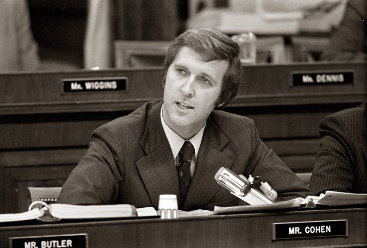 Then-Rep. William Cohen, R-Maine, states  his position on the impeachment of then-President Richard Nixon during a House Judiciary Committee debate on July 25, 1974. 
