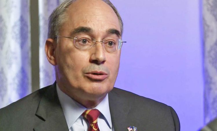 U.S. Rep. Bruce Poliquin, R-2nd District, shown in an interview with WCSH-TV on Friday, defended the Republican plan to replace the Affordable Care Act.