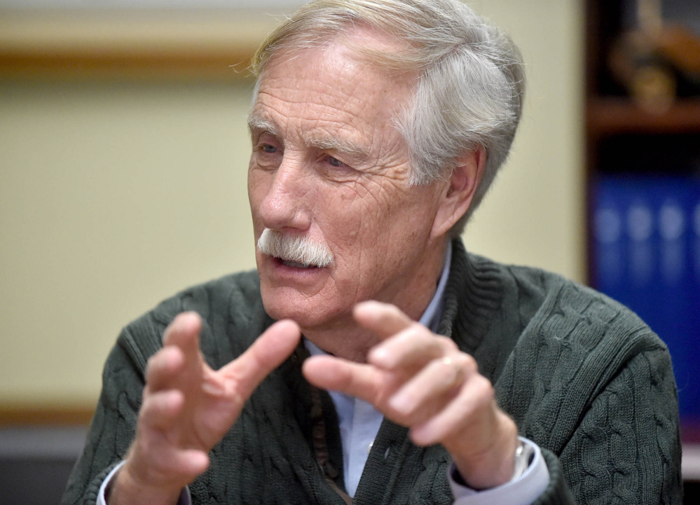 Maine Sen. Angus King said Sunday that "the Russians were trying to screw around with our elections and also state elections, which I find really scary."