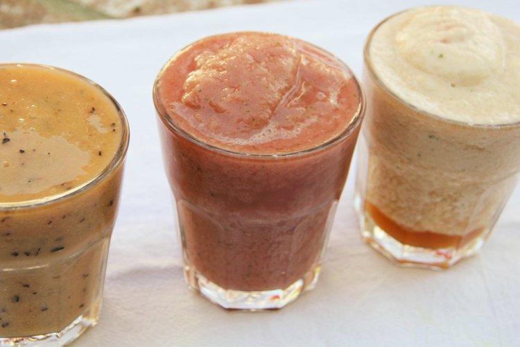 Agua fresca is mostly fruit, ice and water.
