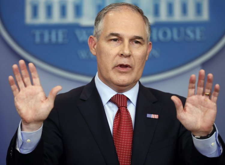 EPA Administrator Scott Pruitt says the Trump administration is taking steps to roll back an Obama-era policy that protected more than half the nation's streams from pollution.