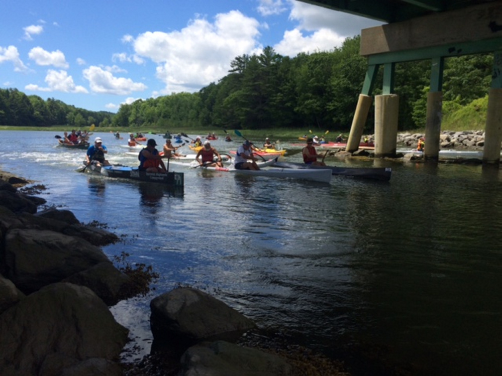 About 30 paddlers took part in the annual Sheepscot River Race in 2016. The course begins in Newcastle and meanders downriver to the finish line at Wiscasset's Recreational Pier. Registration is now open for the 2017 race being held on July 4 starting at noon.