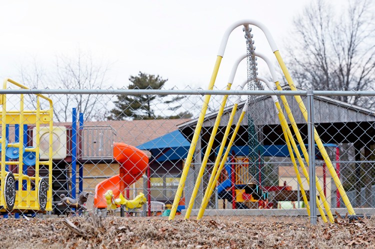 The playground at Trinity Lutheran Church in Columbia, Missouri in 2016. The Supreme Court has ruled that churches have the same right as other charitable groups to seek state money for new playground surfaces and other non-religious needs. 