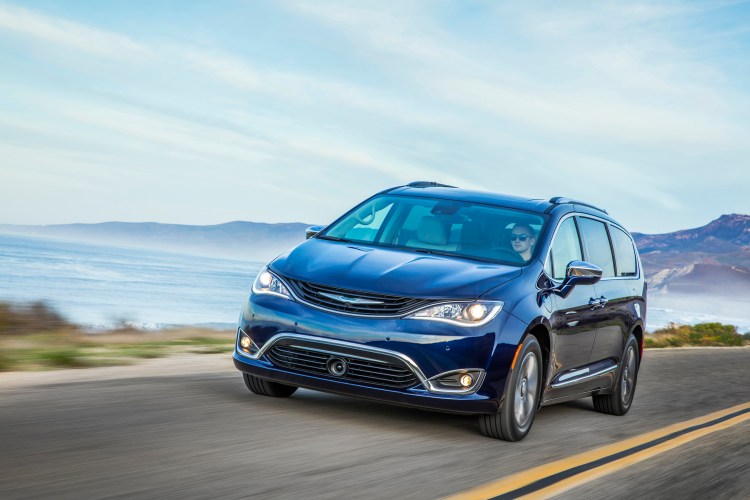 The 2017 Chrysler Pacifica Hybrid combines FCA's 3.6-liter V-6 gasoline engine with an electric motor, together driven through a nine-speed transmission.  