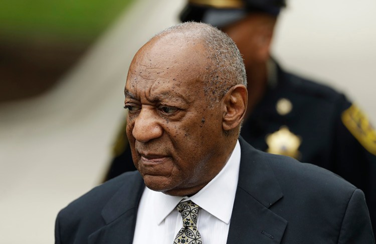 Bill Cosby arrives for jury deliberations in his sexual assault trial at the Montgomery County Courthouse in Norristown, Pa., on Thursday.