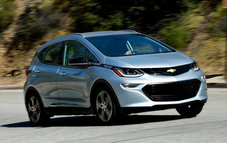 The 2017 Bolt EV, Chevrolet's answer to Tesla's Model 3, capable of traveling 238 miles on a single charge. 