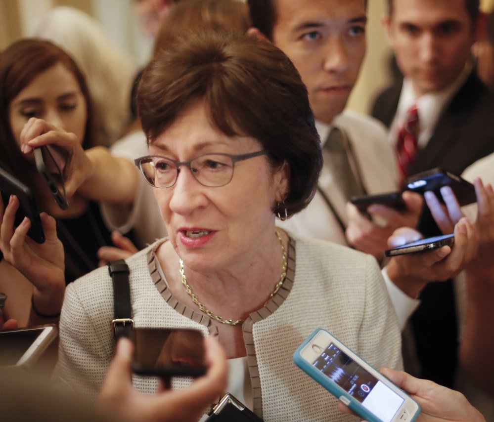 Asked about Vice President Mike Pence's claim that Medicaid would be helped by the Republican health care bill, Maine Sen. Susan Collins said, "I see it very differently."