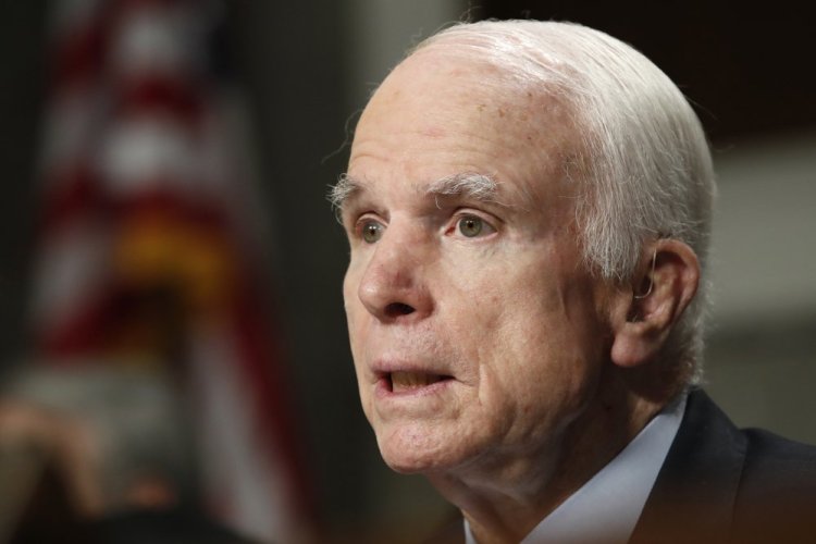 Senate Armed Services Committee Chairman Sen. John McCain, R-Ariz., shown in June, is reviewing his treatment options after being diagnosed with brain cancer.