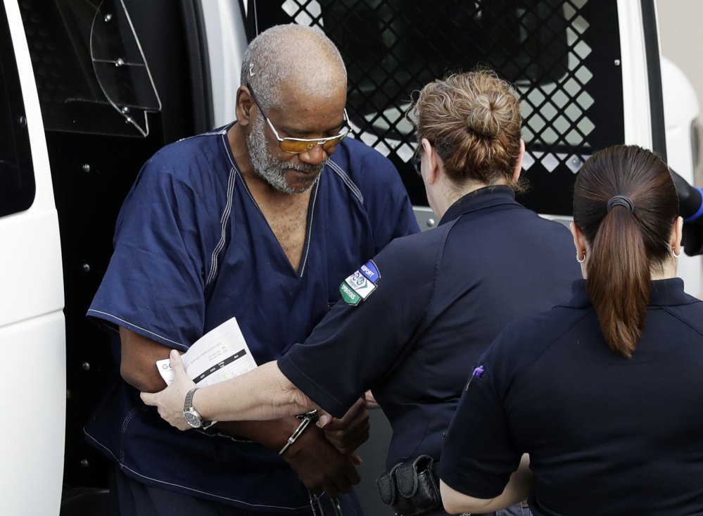 James Mathew Bradley Jr., arrives at the federal courthouse for a hearing Monday in San Antonio. Bradley was arrested in connection with the deaths of multiple people packed into a broiling tractor-trailer.