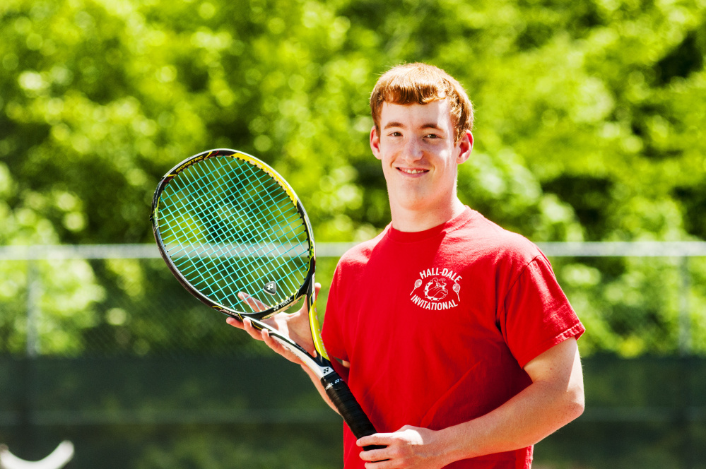 Hall-Dale's Malcolm Avore is the Kennebec Journal Boys Tennis Player of the Year.
