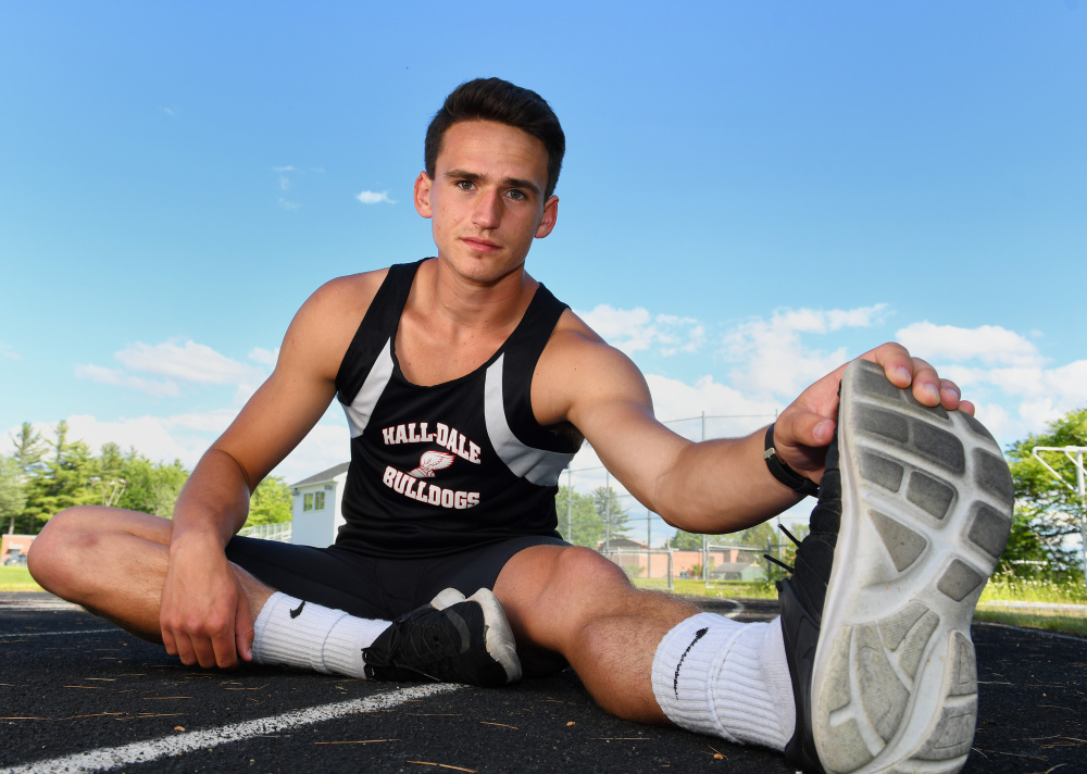 Hall-Dale's Jon Whitcomb is the Kennebec Journal Boys Track and Field Athlete of the Year.