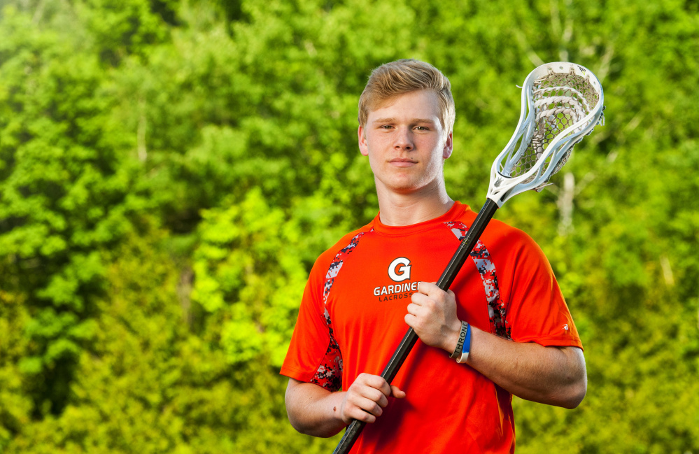 Sloan Berthiaume of Gardiner High School is the Kennebec Journal Boys Lacrosse Player of the Year.