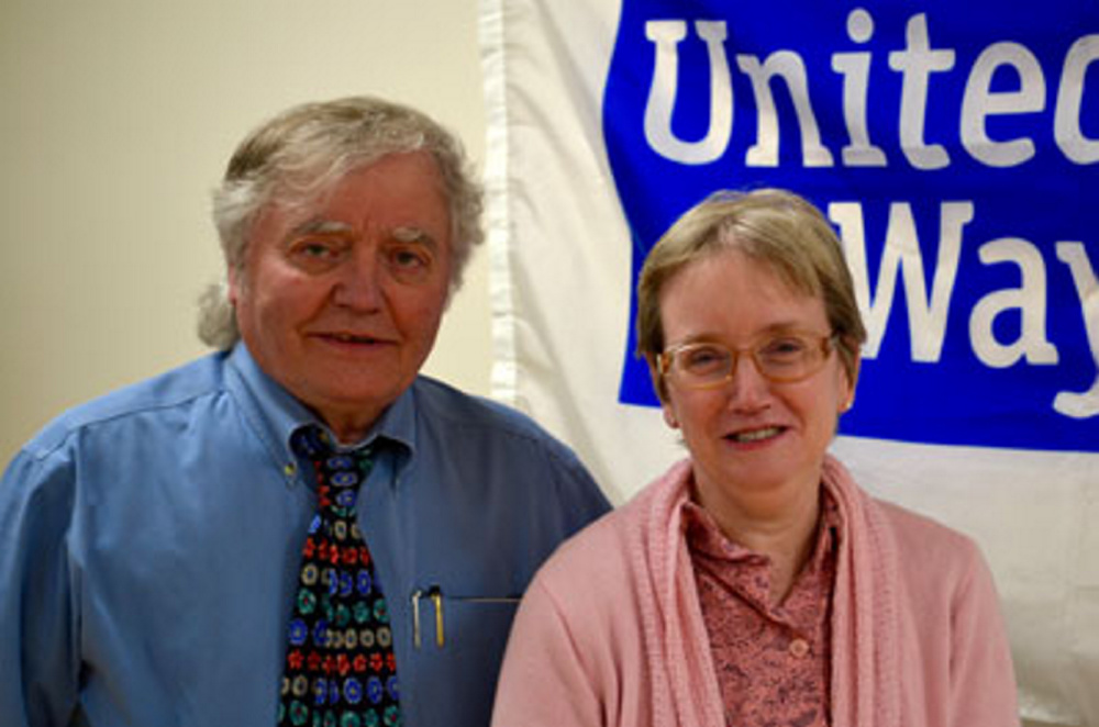 Rob Gordon and Wendy Beaudoin celebrate more than 30 years at United Way.