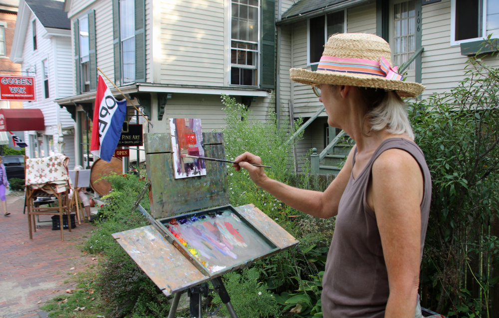 Artist Roberta Goschke will paint during the Wiscasset Art Walk from 5 to 8 p.m. Thursday, July 27. Her work will be exhibited at the Maine Art Gallery.