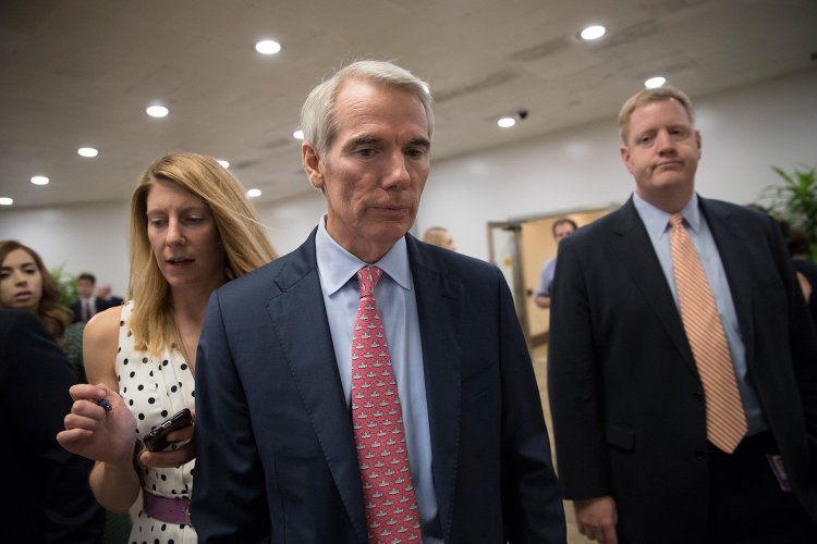 Sen. Rob Portman, R-Ohio, shown last week, has proposed offering tax credits that people on Medicaid would receive to buy private health plans. 