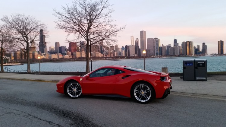 The Ferrari 488 GTB is a 3.9-liter twin-turbocharged V-8 engine supercar that starts at $245,400. 