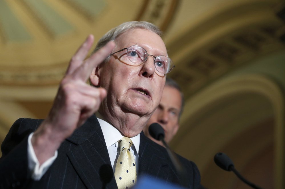 Senate Majority Leader Mitch McConnell of Kentucky says President Trump has "excessive expectations about how quickly things happen in the democratic process."