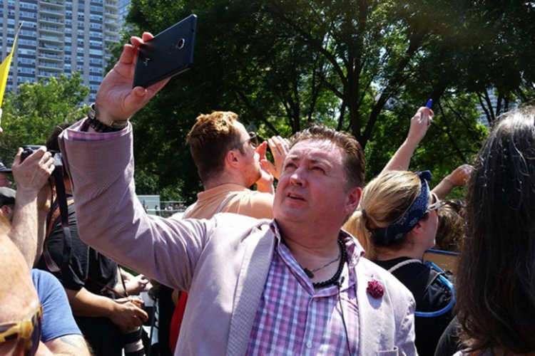 Tony McAleer attends the Ã¢EURoeFight Supremacy! Boston Counter-Protest & Resistance RallyÃ¢EURÂ on Boston Common on Aug. 19. McAleer spent 15 years as a recruiter for the White Aryan Resistance before co-founding the nonprofit Life After Hate. (Melissa Bailey/KHN)