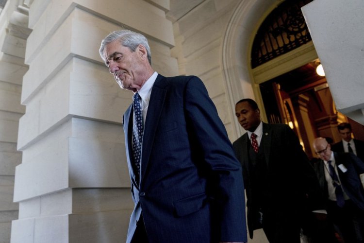 Former FBI Director Robert Mueller, the special counsel probing Russian interference in the 2016 election, departs Capitol Hill following a closed door meeting in Washington in June. 