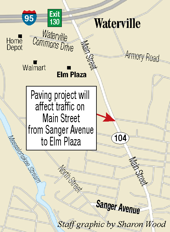 Paving project on upper Main Street in Waterville to start Sunday night