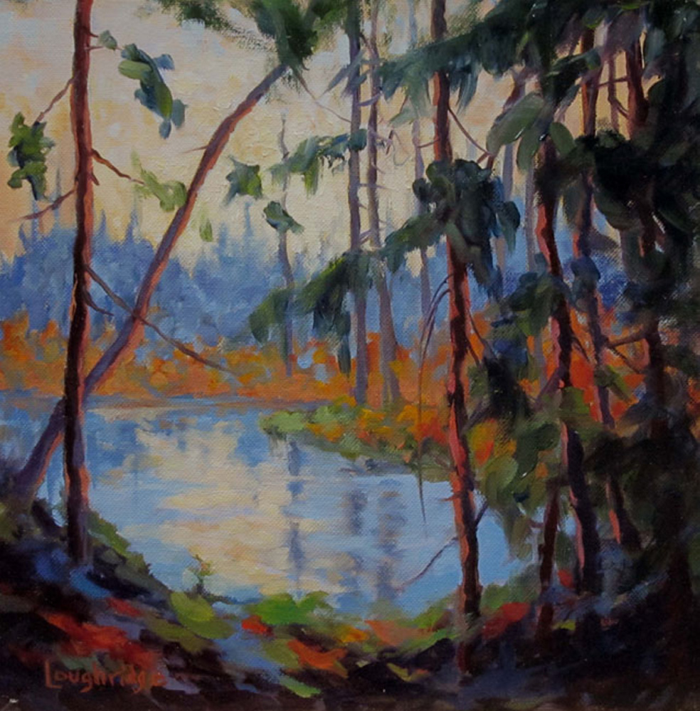 "Pond Light," oil on canvas.