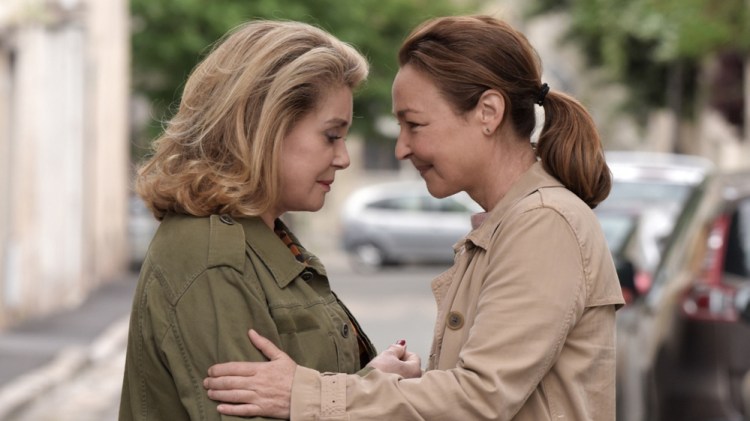Catherine Deneuve, left, and Catherine Frot in "The Midwife."