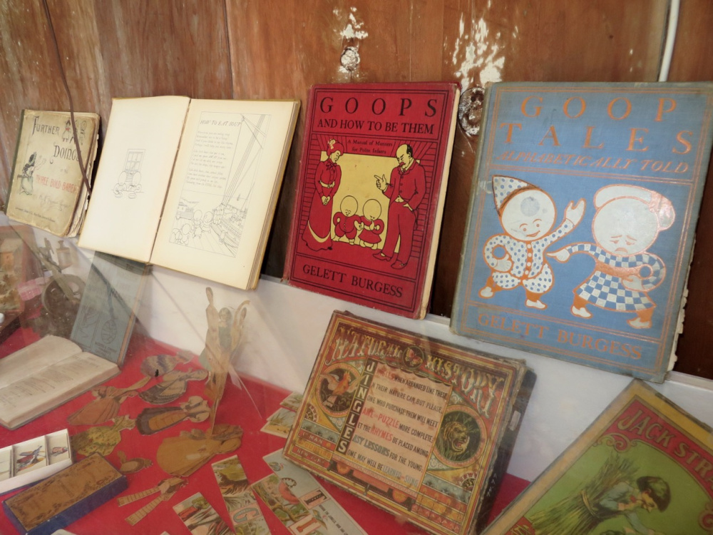 "Goops" and "How to be Them," "A Manual of Manners for Polite Infants" is among in a collection of books, toys and games that held children's interest for almost 100 years. The exhibit will be on display until Columbus Day at the Pownalborough Court House in Dresden.