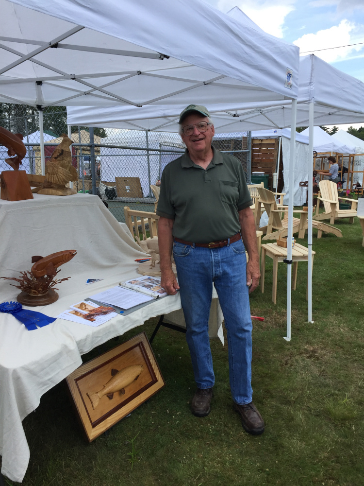Contributed photoJohn Hooper won first place in the 3-D category at the Art in August artists and artisans exhibition in Oquossoc Park on Aug. 3.