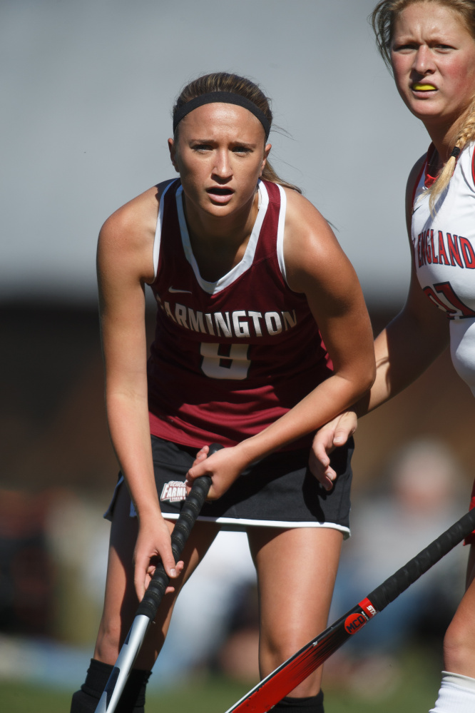 University of Maine at Farmington forward Emmah Spahr, a Winthrop native, leads a deep and talented squad this fall.