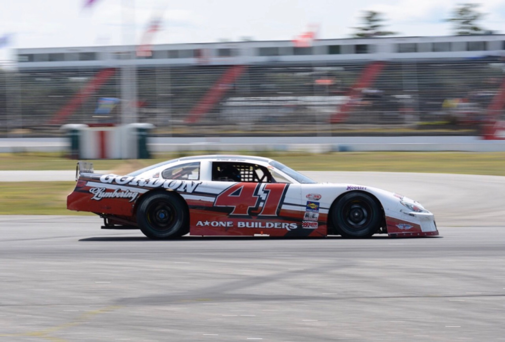 Tracy Gordon turns a lap during Oxford 250 practice on Saturday at Oxford Plains Speedway.