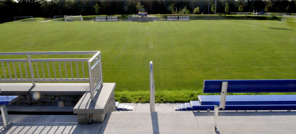 The Colby College men's soccer team will play on this new field this season.