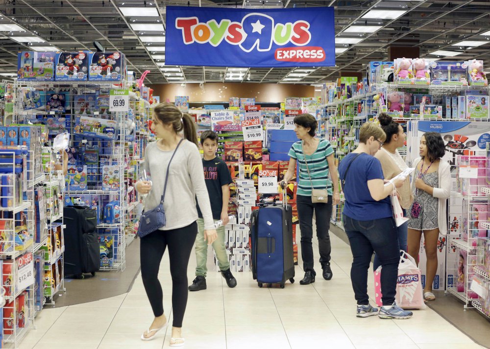 Shoppers in a Toys R Us store last year on Black Friday in Miami. The pioneering big box toy retailer announced it has filed for Chapter 11 bankruptcy protection while continuing with normal business operations.